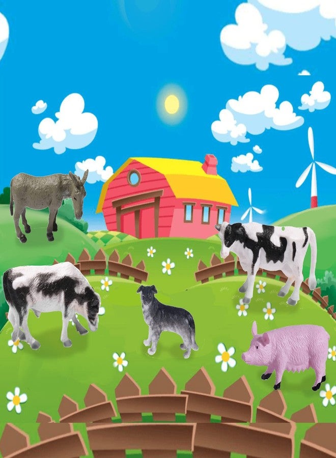 Yowlieu 15 Pcs Mini Figures Toys Realistic Farm Animal Figurines, Plastic Learning Educational Playset Animal Themed Party Supplies Cake Topper Ornaments for Easter Egg Birthday Christmas - Image 4
